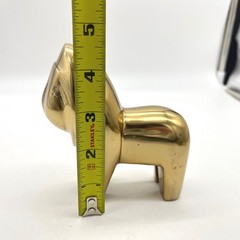 Vintage Solid Brass Gorilla Figurine Minimalist Mid Century Modern Paperweight