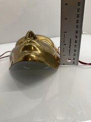Solid Brass Masquerade Face Mask Wall Decor