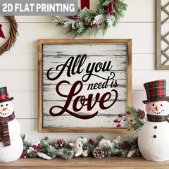 All You Need Is Love Wooden Framed Plaque Sign Romantic Home Desktop Decoration
