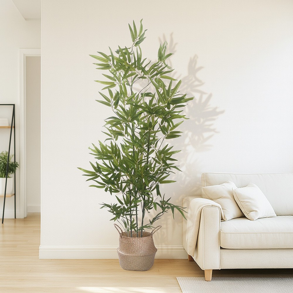 Artificial Bamboo Tree with Plant Pot, Fake Plants for Home Decor