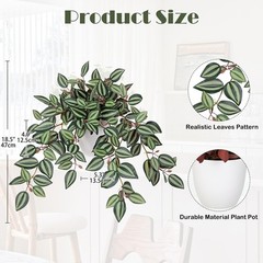 Stunning 18.5» Faux Plant with Cascading Vines – Ideal Gift for All Occasions