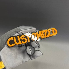 1X Custom Graffiti Font Acrylic Emblem Personalized Multicolor Car text Badge