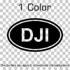 Djibouti DJI Oval Country Code Vinyl Decal Sticker for Car Window Laptop & Gifts