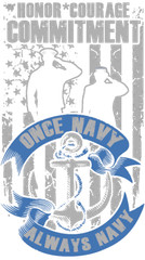 ONCE NAVY Sublimation Print Ready to Press, Heat Transfer PICK YOUR SIZE