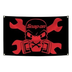 Snap on Tools Polyester Polyester Flag Banner Wall Hanging Garage Décor 5x3ft