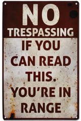 Aluminum Warning Sign BanginPrints 8×12 Rectangle Metal Funny Decor