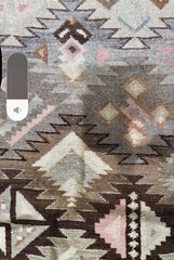 Victor E. Sulca Abstract Peruvian Wool Woven Tapestry, Earth tones, Frog Motif