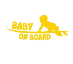 Baby Warning Skateboard Kids Reflective Sticker