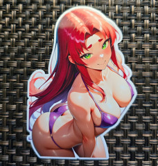 Starfire Teen Titans DC sexy purple bikini waifu sticker