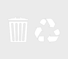 Recycle & Trash Decal Logo Symbol Trash cans Garbage Bins Vinyl Sticker