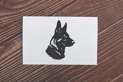Vinyl Decal German Shepherd Head Transfer Sticker Premium Quality Outdoor Vinyl