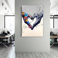 BANKSY LOVE Connection Wall Art Print Canvas Large Pop Art Decor Gift Poster