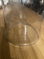 Vintage Clear Glass Dome Size 7 3/8×8” Tall Display Cover