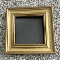 Gold 4×4 Photo Frame Square Wood Brushed Gold Freestanding Rear-Loading