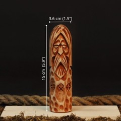 Hand Carved Wooden Norse Viking Figurine Set Altar Odin Thor Loki Freyja Tyr Eir