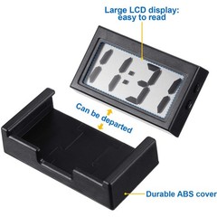 New 3 Pack Mini Digital Clock Small Adhesive Stick On Easy To Read Large Numbers
