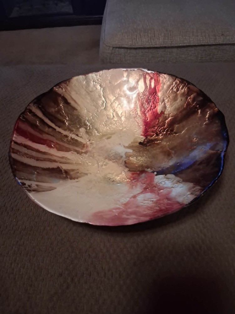 Anton Studio Designs – Multi Coloured Decorative Glass Bowl for Home Decoration