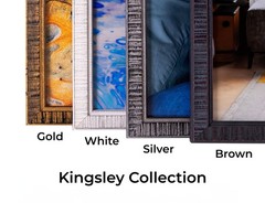 12×14 Frame Silver Grey Distressed Solid Wood Picture Frame | 0.75 Inch Moulding