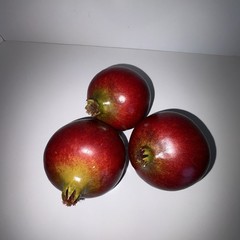 Pomegranates Red Faux Fruit Set Of 3 For Bowl Filler Table Decor 3″ Tall