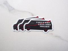 A Team Van TV Quote Sticker
