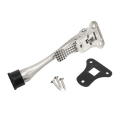 Kickdown Door Stop 6 Inch One Touch Kickdown Door Stopper Silver