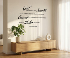 GOD Grant ME The Serenity Prayer Bible Art Quote Vinyl Wall Stickers Decal Décor