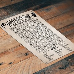 FUNNY BATHROOM SIGN WORD SEARCH 8″ X 12″ ALUMINUM METAL SIGN MADE IN THE USA