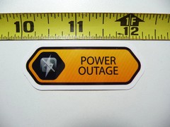 POWER OUTAGE NOTICE SMALL STICKER DECAL FUNNY JOKE GAG PRANK FUN FUNNY