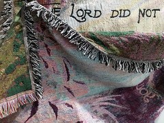 Collections Etc Throw Blanket Polyester and Cotton Religious Quote 62″ x 46″