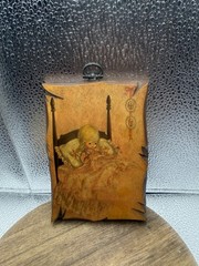 Vtge Wooden Plaque Child Artwork Antique Petite Plaque By Avis 3.25in X 5.5in