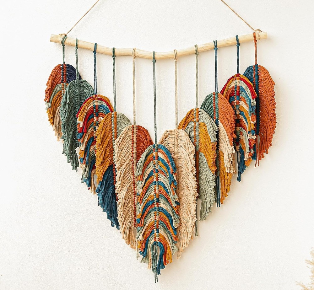Boho Wall Decor Large Macrame Wall Hanging 31×39 Inches Bedroom Tapestry Wall