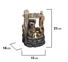 10 in H Indoor/Outdoor Well Fountain W/LED Home Garden Decor Tabletop Decoration