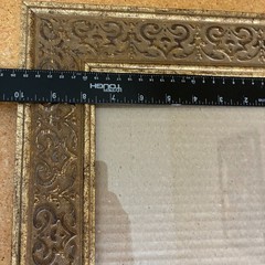 VTG Gold Brown Ornate Wood Picture Frame 15 x 13 Traditional Scroll Detail
