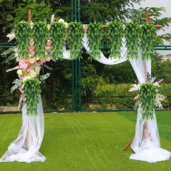 4 Pack Artificial Eucalyptus Leaf Rattan Fake Hanging Plant