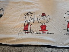 Vintage 1966 Peanuts Blanket “We Love You Charlie Brown” Snoopy Bedspread 80×90