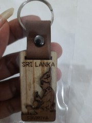 Sigiri Lalanawa Key Tag/ Key chain Carved Wooden Traditional Hand Made Ceylon
