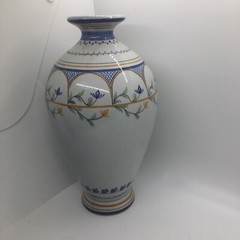 Portugal Tall Ceramic Vase 10.75”. #P.64 – Stamped Made In Portugal EUC