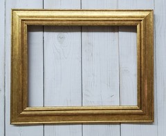 Gold 12×16 Handmade Open Frame for photographs, prints, picture Made in USA