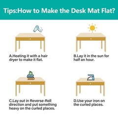 14×24 Inch Table Cover Protector – 1.5mm Thick Desk Mat Pad PVC Plastic Vinyl…