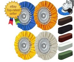 8″ Airway Buffing Wheel, 9Pcs Aluminum Wheel Polishing Kit in Diameter 5/8 inch