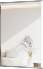Beveled Edge Frameless Rectangular Wall Mirror for Any Room, 28×20 Inch