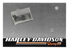 Harley-Davidson Racing Steel Magnetic Message Board, Silver – 20 x 14 inches