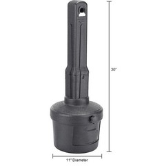 Global Industrial Black Outdoor Ashtray 1-1/2 Gallon