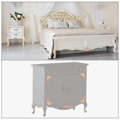 5pcs Wood Appliques Onlays for Furniture 27.5cm and 4pcs 8cm Length