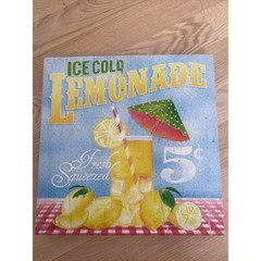 Ice Cold Lemonade Canvas Wall Hanging – Some Flaws (see pictures)