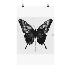 Butterfly Wing Iridescent Chrome Metallic — Premium Graphic Design — Fine Art P