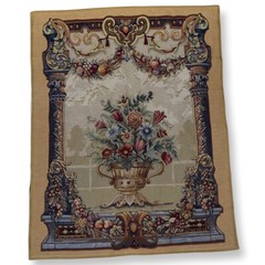 47” x 37.5” EUC 5223 Tapestry Jardin Beaumesnil Point Des Meurins “Le Toucher”.