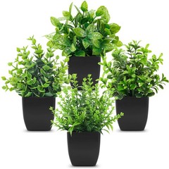 Artificial Potted Plants Faux Indoor Desk Office Bathroom Farmhouse Decor