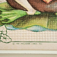 Vintage Smiling Frog Wooden Wall Hanging Plaque HALLMARK 1981 Laugh Quote USA