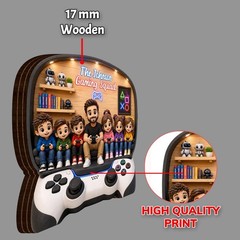 Personalized Dad And Kids Gaming Wooden Block Father’s Day Gift Gamer Decor